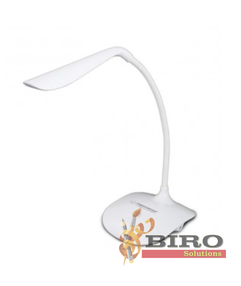 Lampă de birou Esperanza ACRUX ELD103W, 14 LED-uri, albă – Touch, 3 niveluri, protecție pentru ochi 